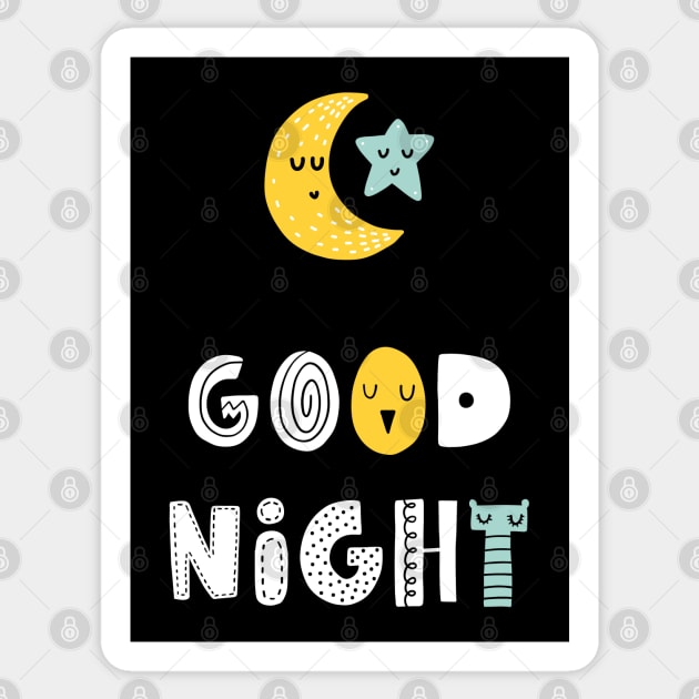 Scandinavian Good Night Sticker by Art Designs